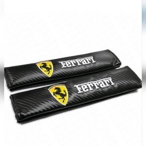 2 Ferrari Velcro closure seat belt Covers shoulder pads